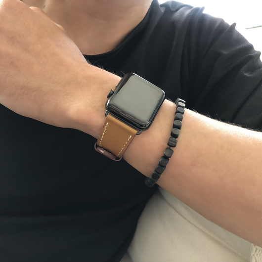 butiksindehaveren Fisker sti Caramel Brown Apple Watch Leather Band