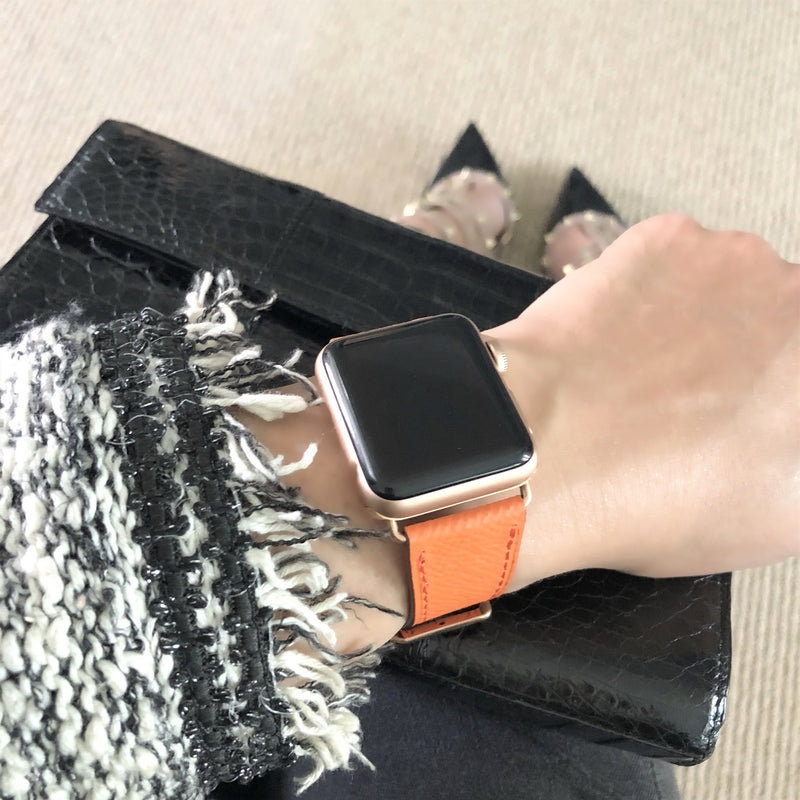 Saddle leather 2025 apple watch band